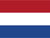 Flagge der Niederlande mit drei horizontalen Streifen in Rot, Weiß und Blau.