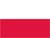 Flagge von Polen mit zwei horizontalen Streifen in Weiß und Rot.